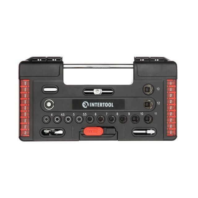 Набір викруткових головок INTERTOOL  57 од. STORM - головки, біти, тріскачка в одному наборі Львів - фото 5