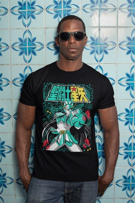 Футболка з аніме принтом Саінт Сеійа Аніме Косплай оверсайз (S/M/L) Чорний AnimeJ0118 Дніпро - фото 2