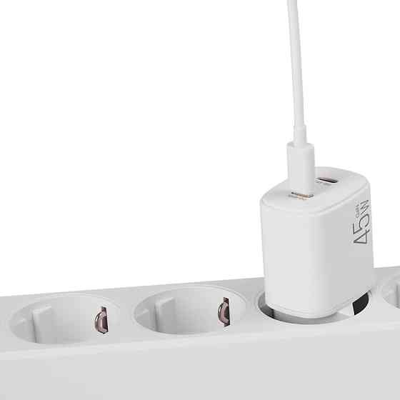 Сетевое зарядное устройство Brevia ePowerGaN PD45W 2xUSB-C белый Львов
