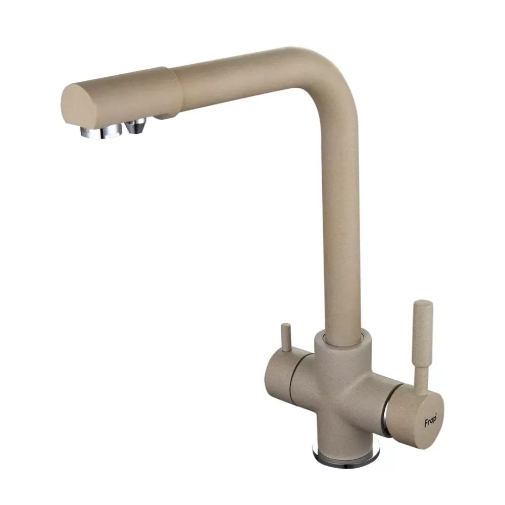 Змішувач для кухні з підключенням до фільтра Frap F4352-20, бежевий Київ - фото 1