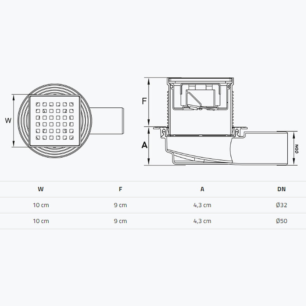 Трап душовий TILLO TM421 10х10см Луцьк - фото 3