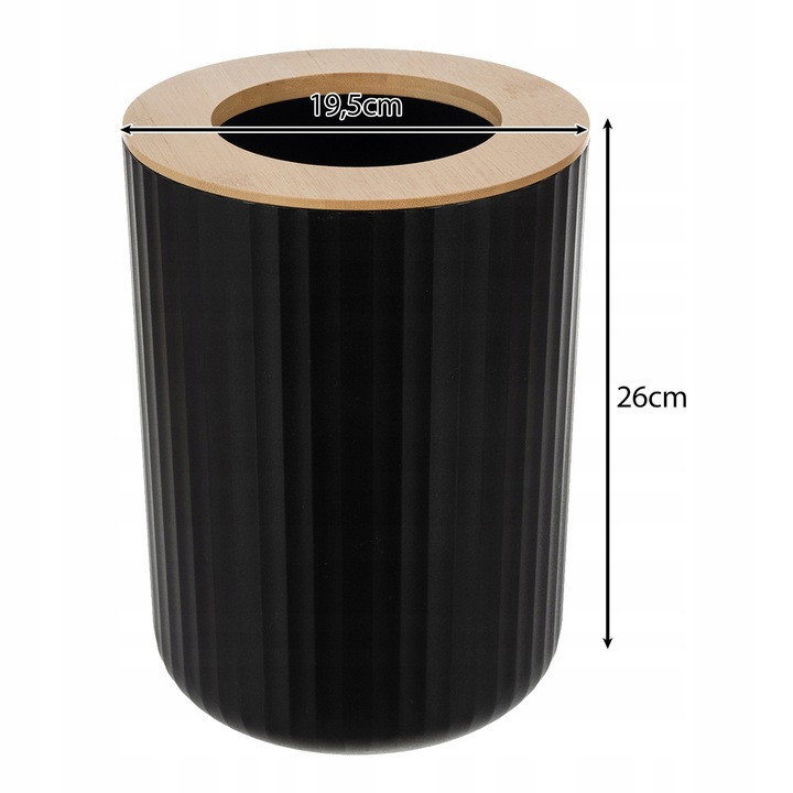 Набір аксесуарів для ванної кімнати 6в1 з бамбука Ruhhy (24636) Чорний Нововолинськ - фото 6