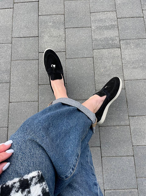 ALLSY Лофери жіночі ALLSY 340-3041-C чорні (весна-осінь, замша натуральна) (5780) Коломия - фото 7