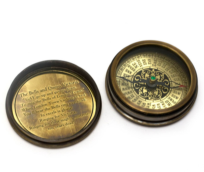 Компас морской из бронзы Victorian pocket compas Киев - изображение 1