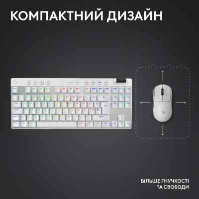 Клавиатура Logitech G PRO X TKL Lightspeed Tactile USB UA White (920-012148) Винница