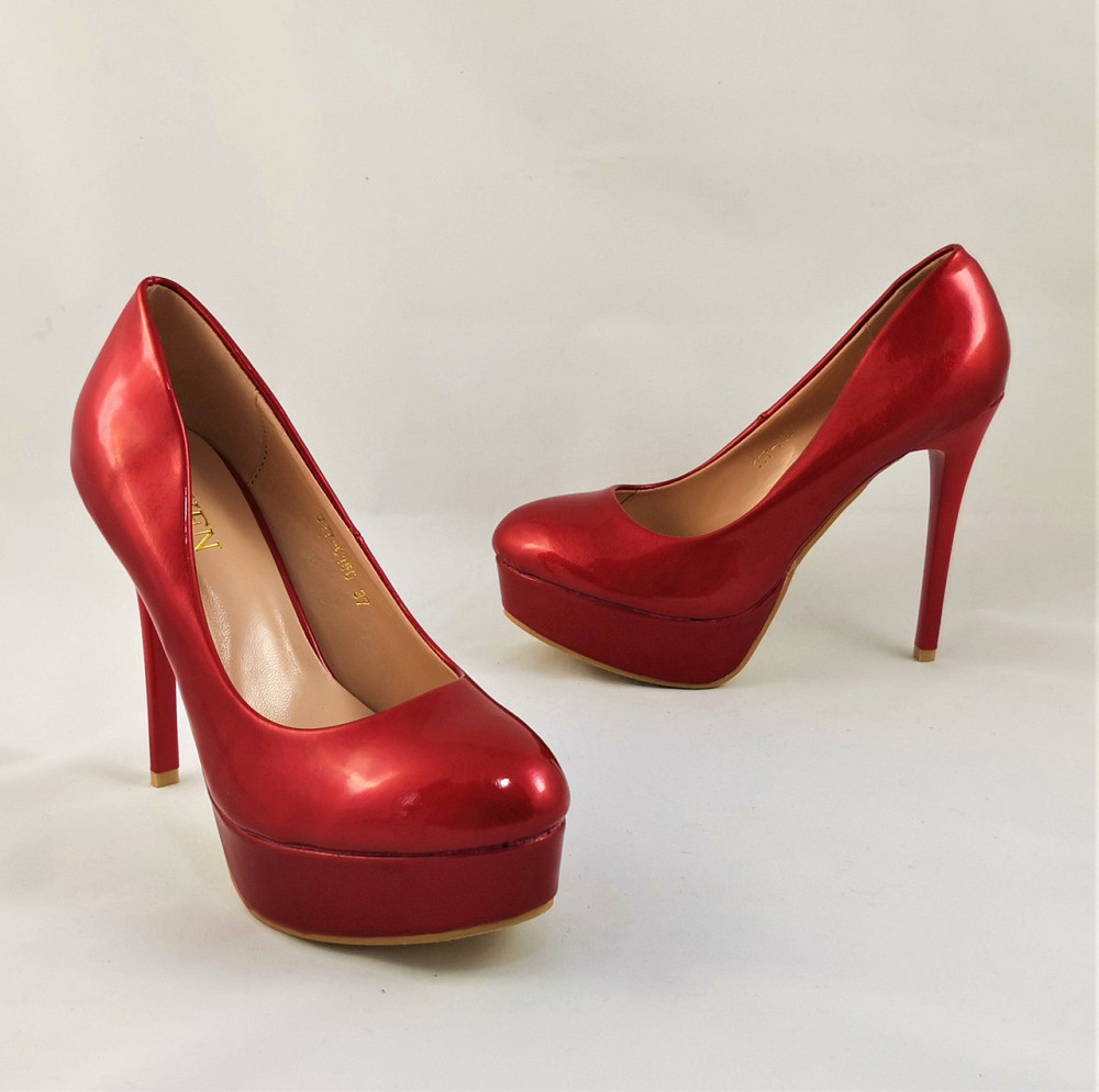 Жіночі Червоні Туфлі на Каблуку Шпильке Лакові Модельні (розміри: 36,37,38) - 150 Дніпро - фото 6