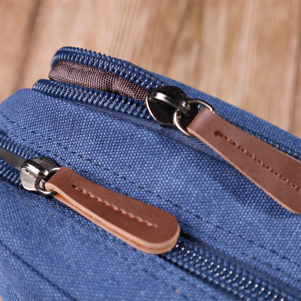 Удобная барсетка для мужчин на два отделения из качественного текстиля Синий (Vintage) Киев - изображение 4