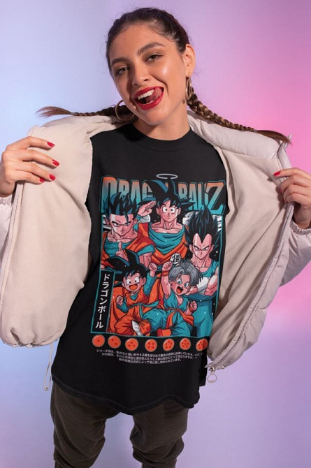 Футболка з аніме принтом Аніме Манга Отаку Аніме оверсайз (S/M/L) Чорний AnimeJ0924 Дніпро - фото 4