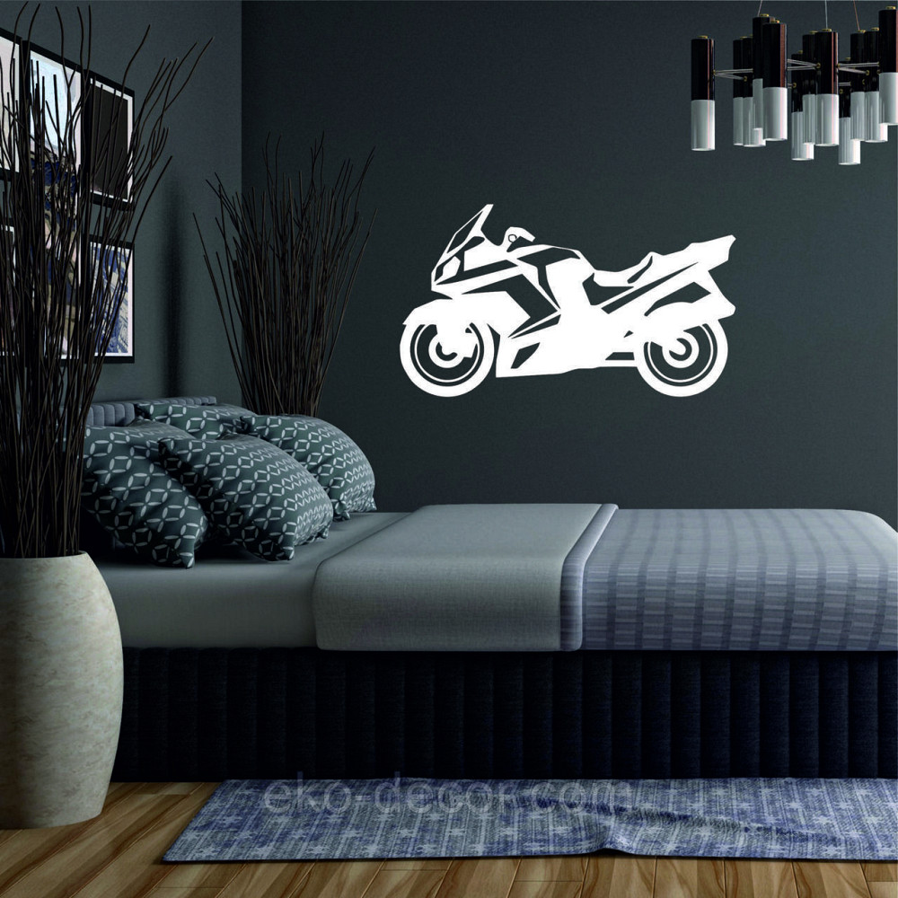 Декоративное настенное Панно «Мотоцыкл» Декор на стену 70*40 см, Белый Киев - изображение 6