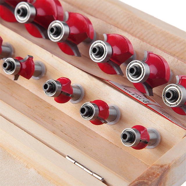 Набір фрез INTERTOOL HT-0077 кальовочних, 12 шт. - для тонкої роботи з деревом Львів - фото 3