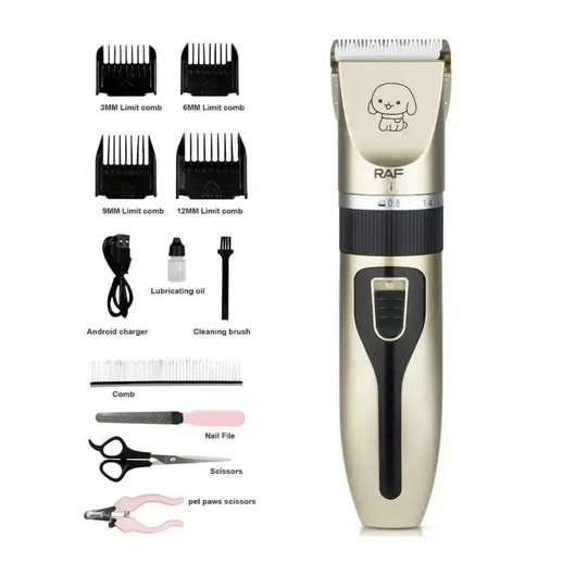 Машинка для стрижки собак и кошек триммер машинки для груминга RAF R.436 набор для стрижки животных NZ-19 Львов - изображение 6