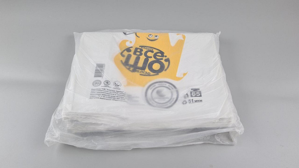 Пакет майка полиэтиленовая 34*58 ПАКУНЧИК БЕЛЫЙ (51мик)  (100 шт) Харьков - изображение 2