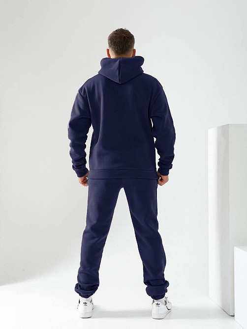 Чоловічий спортивний теплий костюм на флісі Темно-синій 54/56 Харків - фото 2