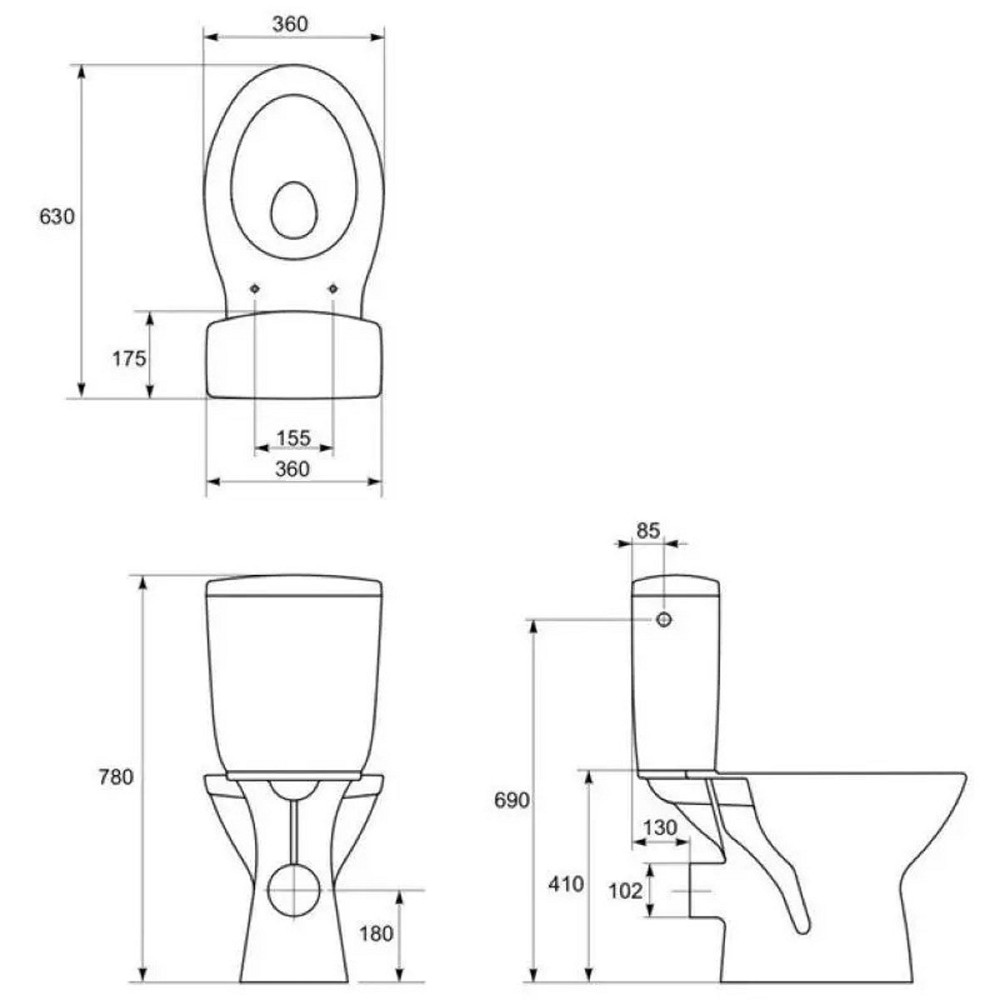 Компакт 816 CORFU SE 010 3/6 c сиденьем полипропилен (UA) (000028828) Киев - изображение 4