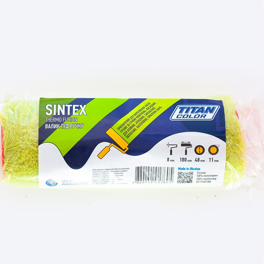 Валик меховой под ручку 8х48х180 мм, ворс 11 мм SINTEX (Midi. Maxi) 1 шт Ровно - изображение 1