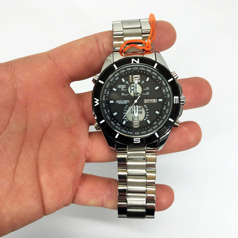 Оригинальные брендовые часы для мужчины SKMEI 1670SIWT, Часы наручные мужские стильные модные красивые BC-77 Львов - изображение 10
