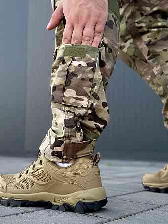 Тактичні чоловічі штурмові штани мультикам з наколінниками , військові штани ріп стоп Львів