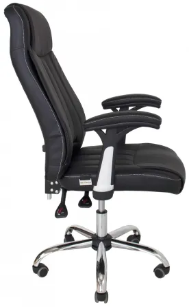 Офісне Крісло Керівника Richman Fabio Хром М2 AnyFix Чорний Київ
