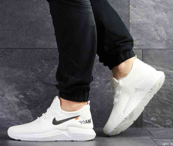 Кросівки Чоловічі Білі Тканинні Boost Пінка в стилі N!ke (розміри: 44,45) Дніпро