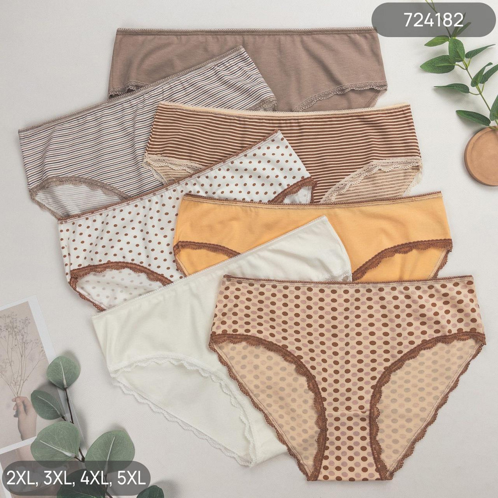 Набор хлопковые женские трусики трусы батал неделька Николетта Батал. 2хл, 4xl Киев - изображение 2