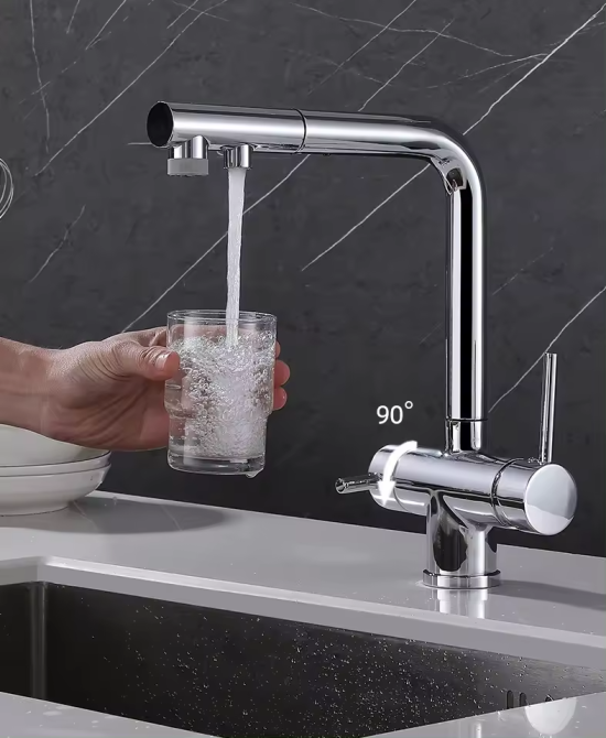 Змішувач для кухні з виходом для питної води Koer KB-72001-01 латунь/хром (KR3391) Чернівці - фото 3