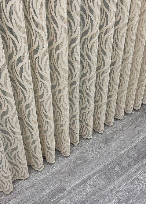 Тюль жакард колір бежевий 1998т Київ - фото 7