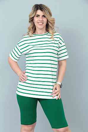 Костюм з велосипедками "Balance" оптом | Батал | Розпродаж моделі Зелений, 50-52 Київ