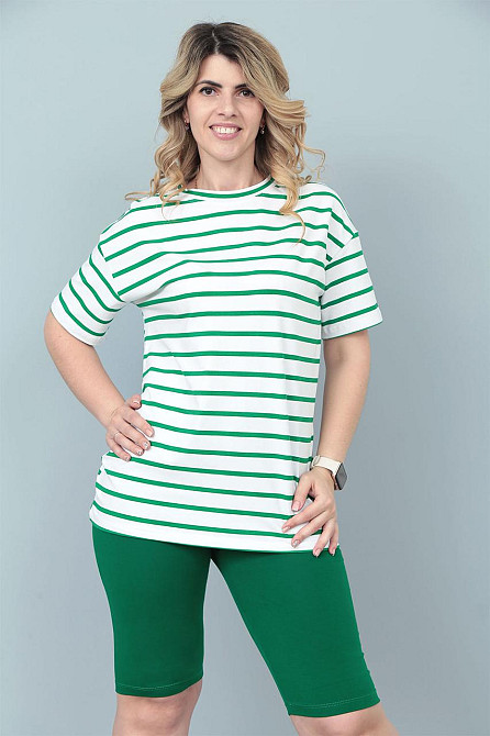 Костюм c велосипедками Balance батал 50-52, Зеленый Киев - изображение 1