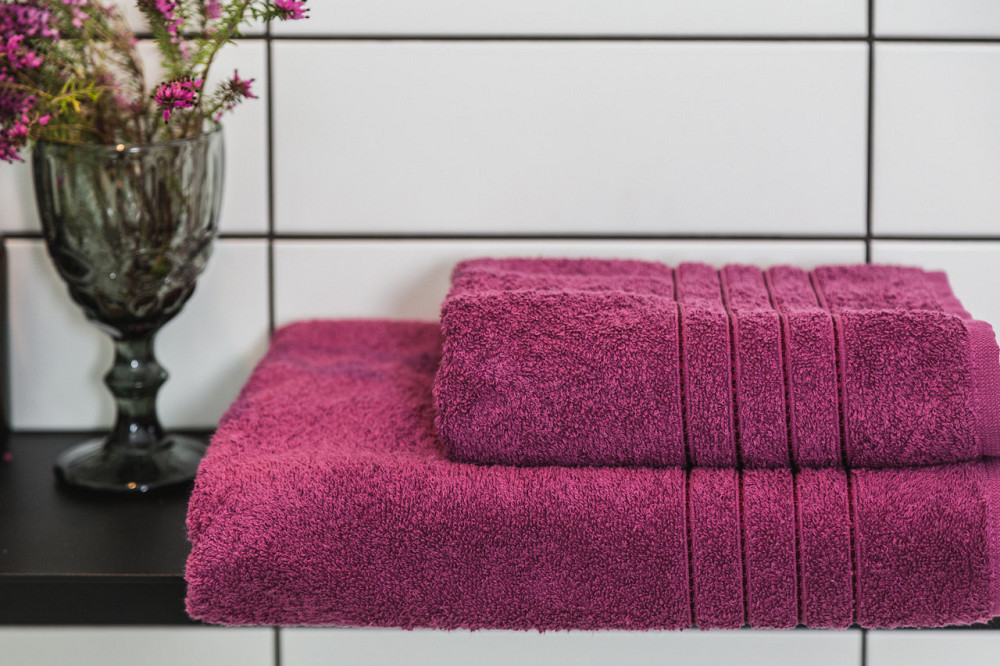 Ecotton Рушник Ecotton 50х90 см махровий високої щільності 420 г/м² вишневий Raspberry Коломыя - изображение 1