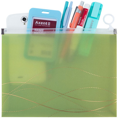 Папка на блискавці Axent zip-lock А5 Waves-3 (1498-42-A) Вінниця - фото 3