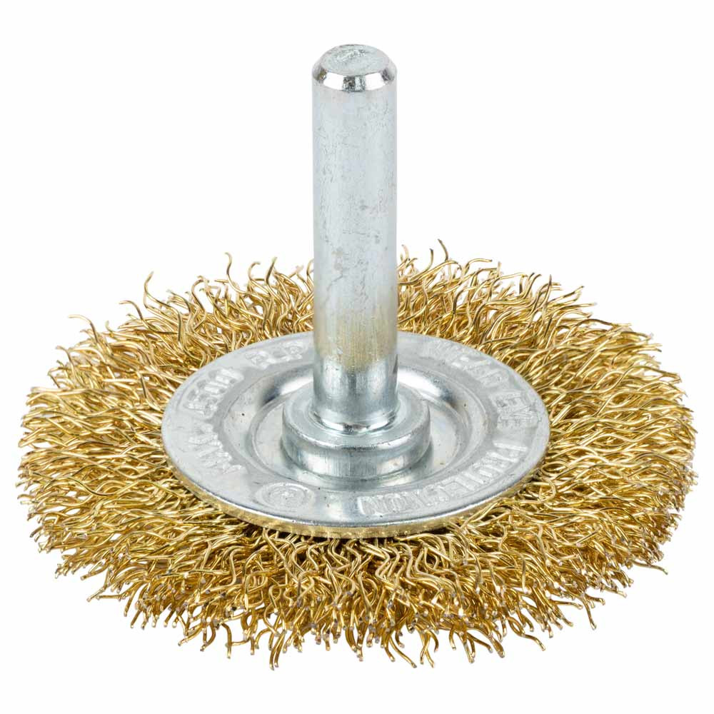 Grad Щетка проволочная дискообразная Ø50мм хвостовик Ø6мм (латунированная) GRAD (9032055) Коломия - фото 1