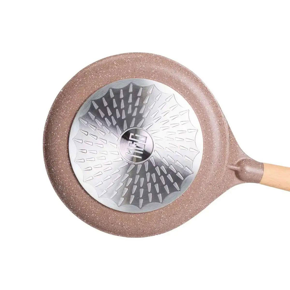 Алюминиевая блинная сковорода с мраморным антипригарным покрытием Ø 26 см, толстое дно MGC кофейного цвета HP-4-429CO Киев - изображение 4