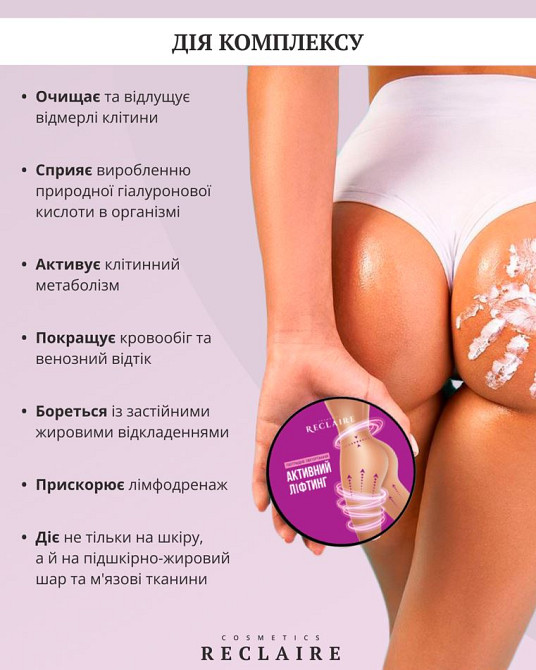 Антицеллюлитный пептидный набор с пилингом Пилинг+Сыворотка+Обертывание Reclaire cosmetics Киев - изображение 4