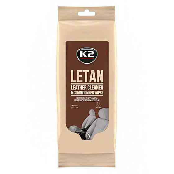 Вологі серветки для очищення шкіряної оббивки K2 Letan Leather Cleaner&Conditionner Wipes Львів