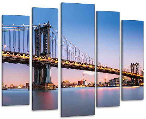 Модульна картина Місто Міст Art-304_5 ( 80х118см ) Київ