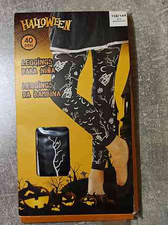 Легінси дитячі будинок з привидами для Хелловіна 40 den 158-164 на 13-14 років чорно-білий Київ