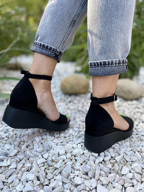 Olli Босоніжки жіночі OLLI Л-32-0013 чорні (літо, замша натуральна) (3755) Коломыя - изображение 9