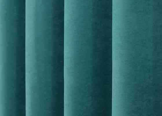 Шторная ткань микровелюр Petek цвет бирюзовый 1492ш Киев
