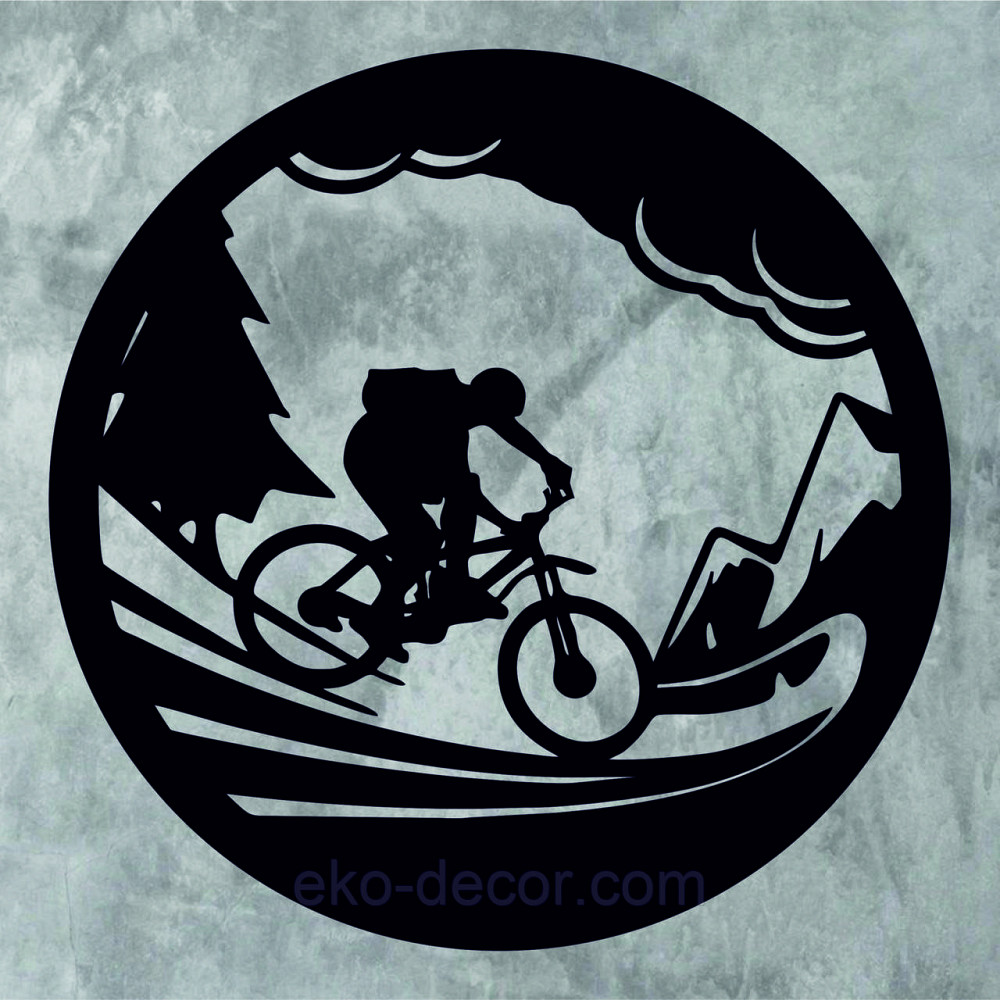 Декоративное настенное Панно «Вело-тур» Декор на стену 70*70 см, Черный Киев - изображение 6