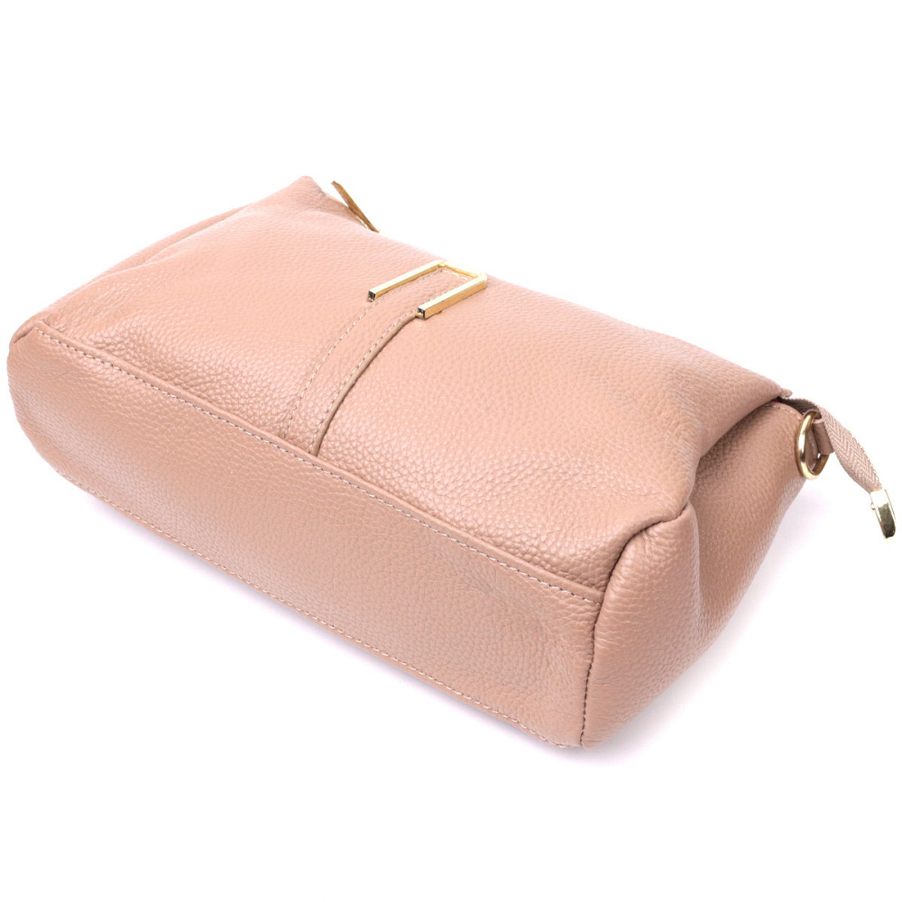 Оригинальная сумка через плече из натуральной кожи Vintage 22289 Бежевая Киев - изображение 5