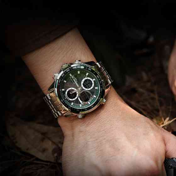 Годинник чоловічий тактичний Naviforce Fly Steel Сріблястий Вінниця