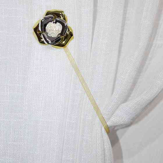 Магніти для штор і гардин (128м) Едельвейс набір 2 шт Золотистий з сріблястим (81-039) Київ