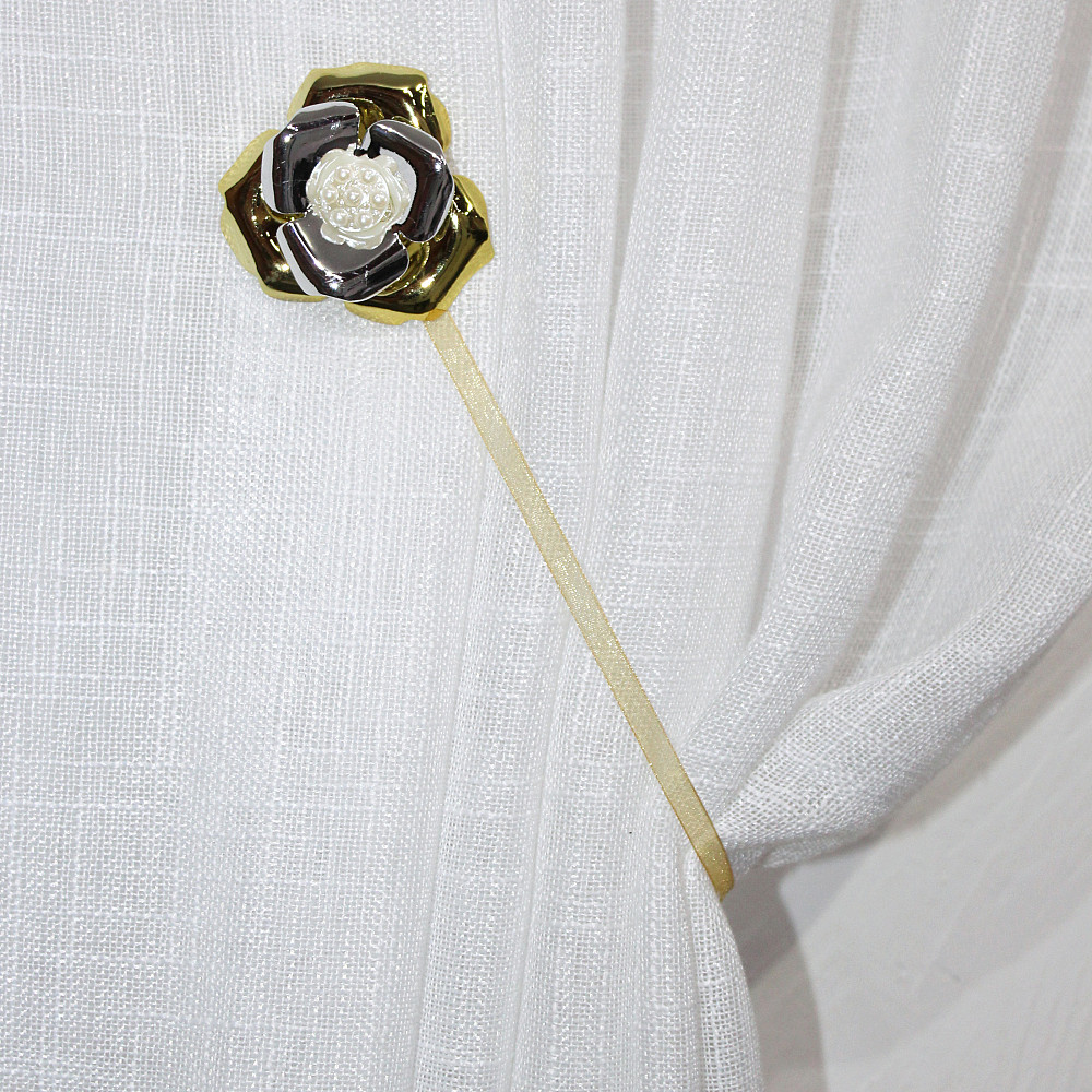 Магніти для штор і гардин (128м) Едельвейс набір 2 шт Золотистий з сріблястим (81-039) Київ - фото 4