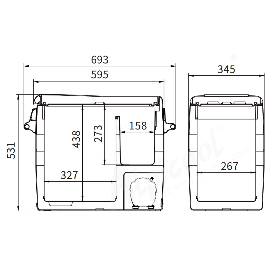 Компрессорный автохолодильник Alpicool CF55 (50 литров). До -20 ℃. Питание 12, 24, 220 вольт Киев - изображение 7