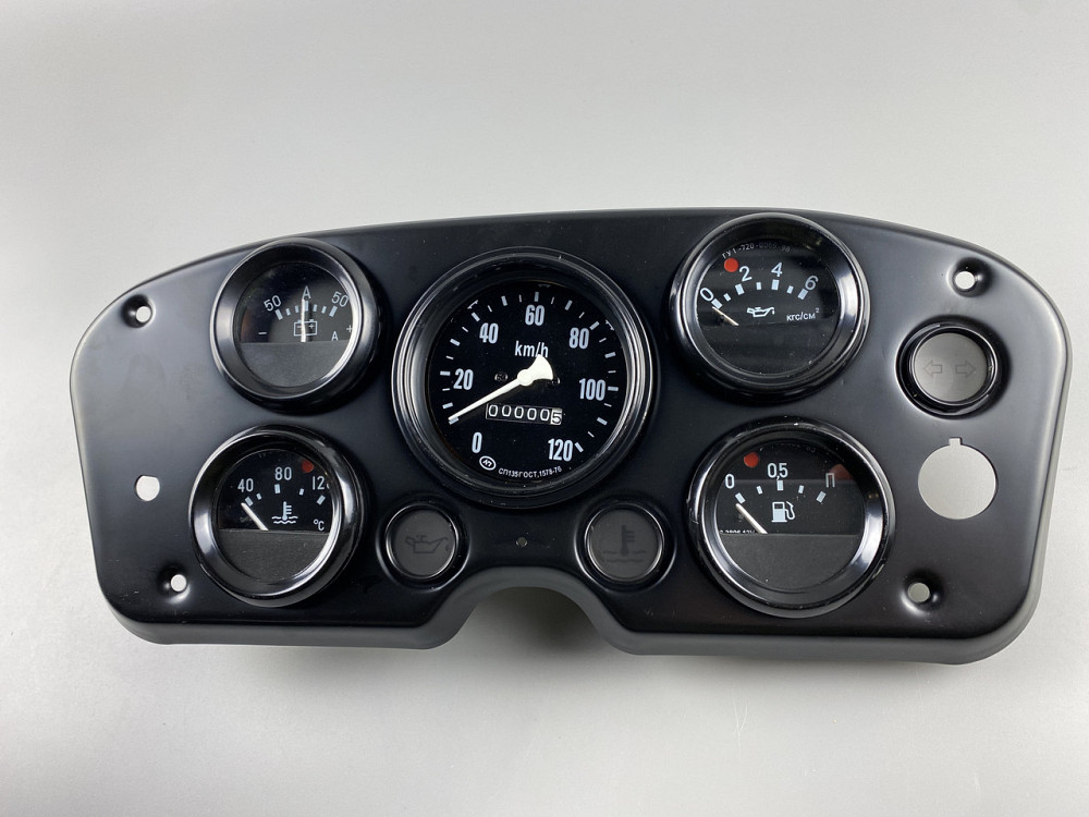 Щиток приладів ГАЗ-53 УАЗ у зборі 4 покажчики + спідорметр + 3 ""вічка"" під підсвічування панель приладів Мукачево - фото 7