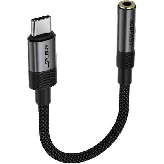 Перехідник USB-C --> 3.5 mm 15cm audio converter J12 Acefast black Вінниця