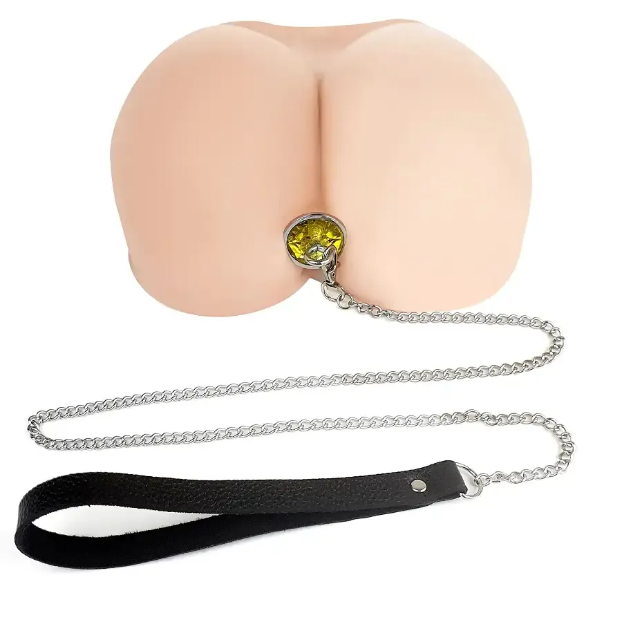 Металева анальна пробка Art of Sex Metal Anal Plug with Leash size L з повідцем Львів - фото 4