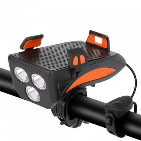 Велосипедний ліхтар із фіксацією на кермо FY-319B-3LM, Яскравий передній ліхтар для велосипеда EQ-11 Львів