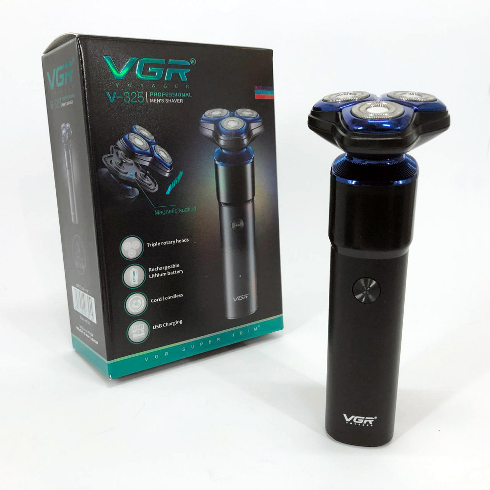 Електрична чоловіча бритва для бороди VGR V-325, Електробритва для догляду за бородою GB-53 Київ - фото 12