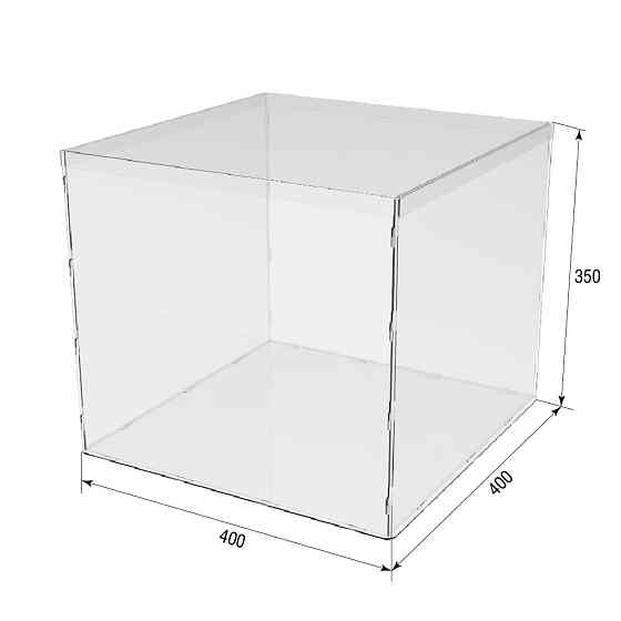 Коробка акриловая EKOSTAR 400х400х350 с крышкой Киев